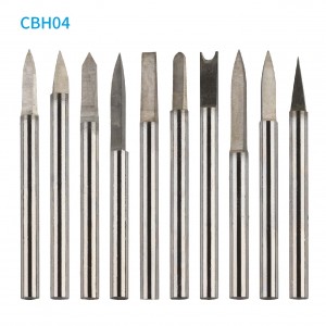 CBH04 Miniature Woodworking HSS Rotary Carving Cutter Set